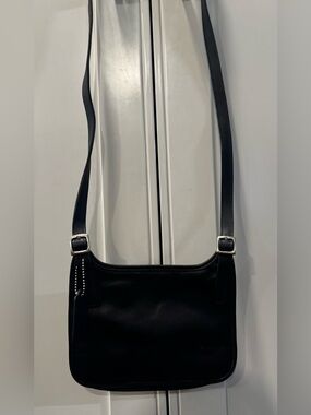 Vintage Coach Saddle Flap Crossbody Navy Blue Leather Shoulder Bag Purse 9132